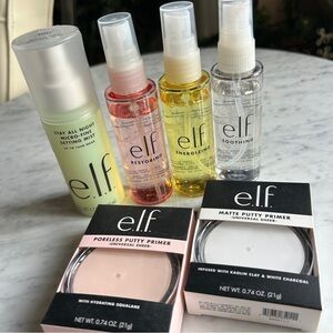 e.l.f bundle setting spray, facial sprays and matte putty primers NWT